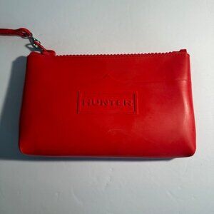 Hunter forTarget Red Rubberized Zipper Top Closure Bag 8"x5"
